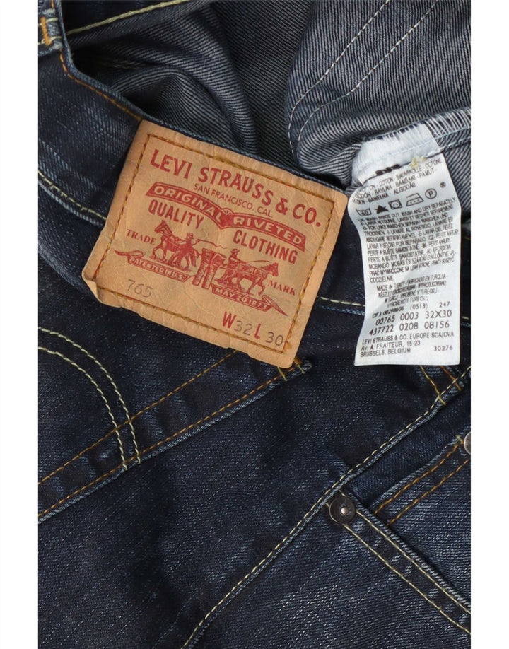 Levi's Herren 765 Flared Jeans W32 L30 Marineblaue Baumwolle