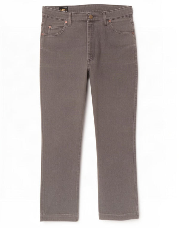 Lee Damen High Waist Tapered Jeans W33 L28 Graue Baumwolle