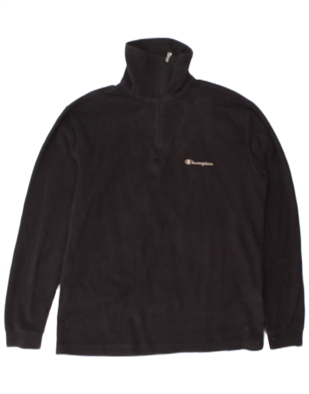 Champion Herren-Fleecepullover mit Reißverschluss, Größe S, Schwarz, Polyester