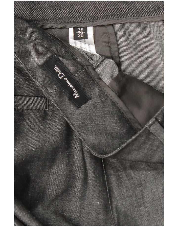 MASSIMO DUTTI Womens Straight Casual Trousers EU 38 Small W28 L34 Grey
