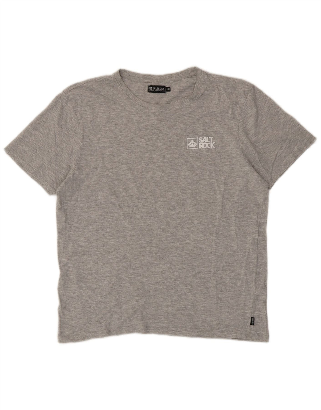 Saltrock Herren-T-Shirt-Oberteil aus mittelgrauer Baumwolle