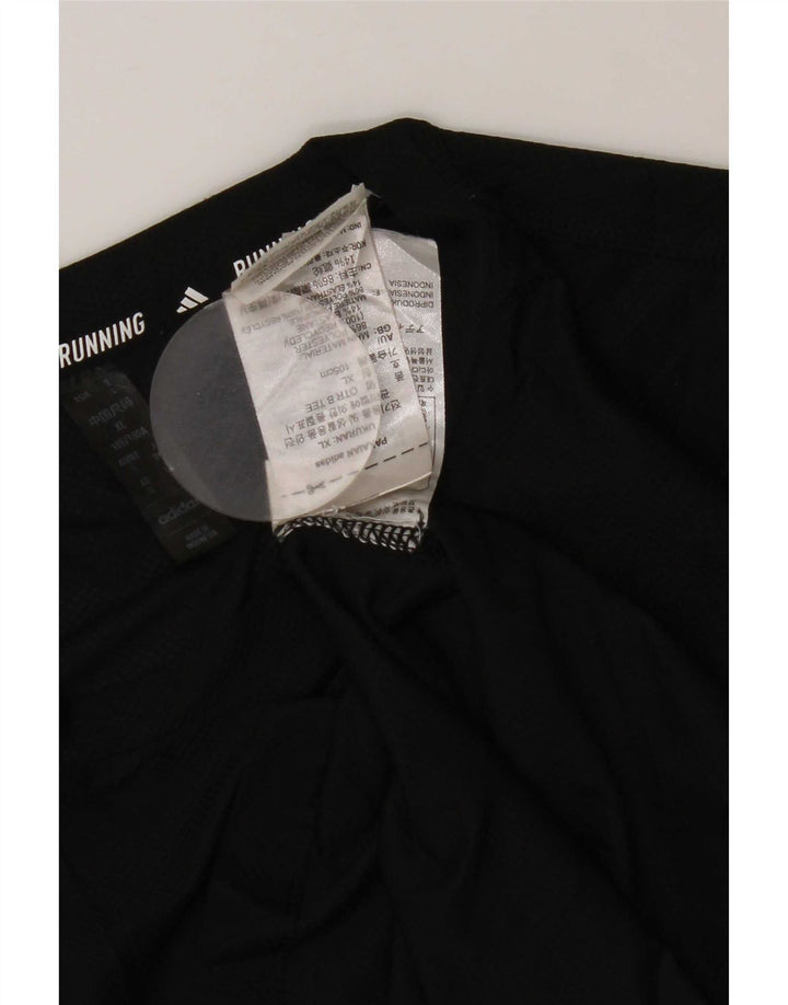Adidas Herren Lauf-T-Shirt Top Large Schwarz Polyester