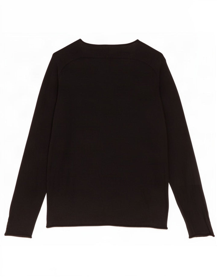 Cos Damen-Pullover mit U-Boot-Ausschnitt, UK 14, mittelschwarze Wolle