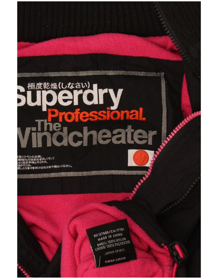 Superdry Damen The Windcheater Windjacke UK 14 Medium Schwarz
