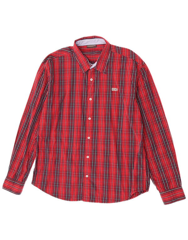 Napapijri Damen Geographic Hemd 3XL rot kariert Baumwolle