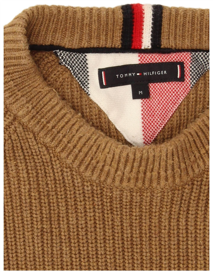 Tommy Hilfiger Herren-Pullover mit U-Boot-Ausschnitt, mittelbraune Baumwolle