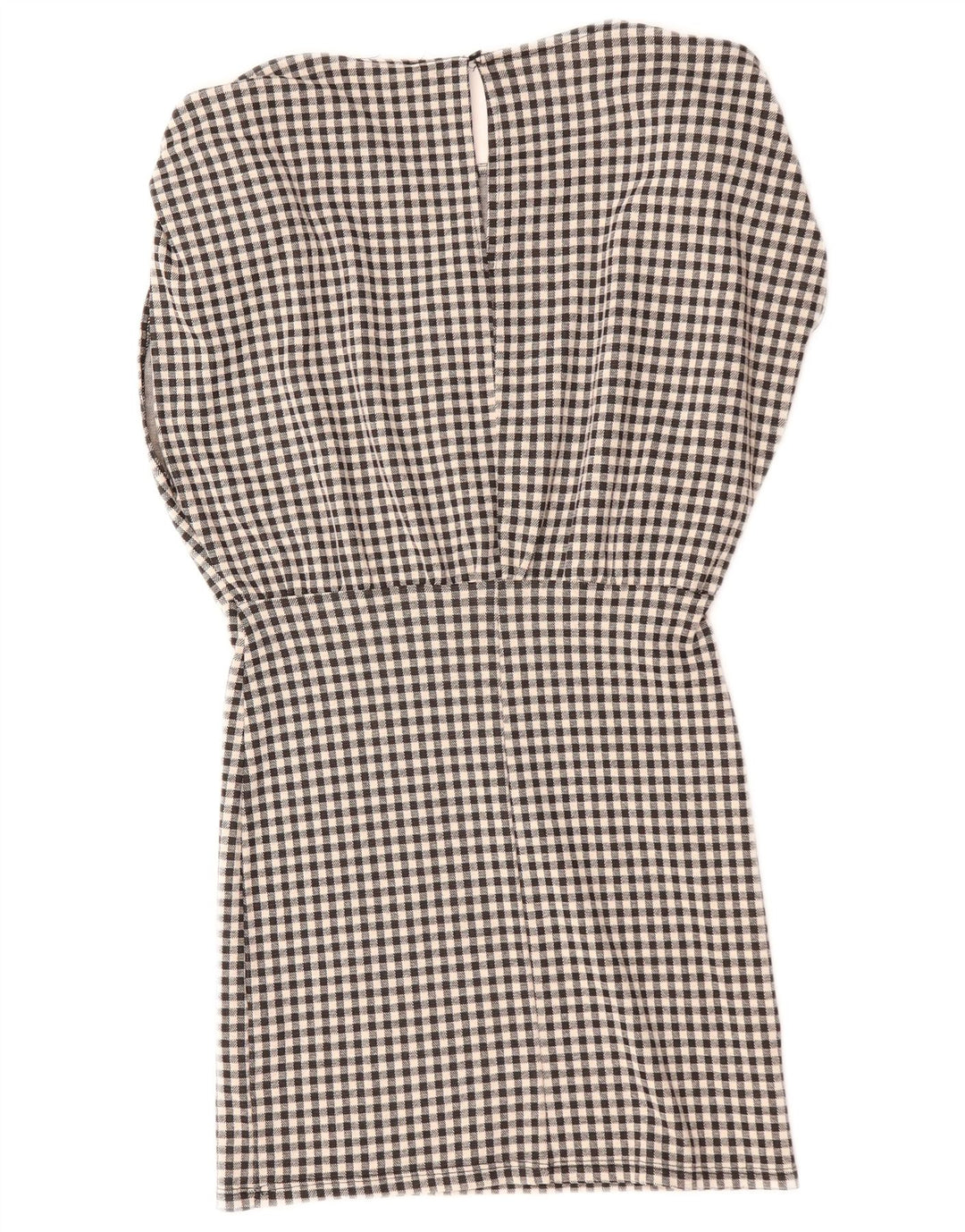 Ärmelloses Etuikleid für Damen von Zara, Größe 44, mittelschwarz, Gingham-Baumwolle