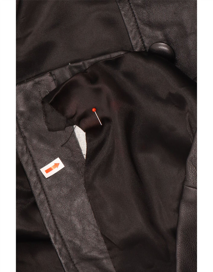 Carnet Damen Ledermantel UK 18 XL Schwarz