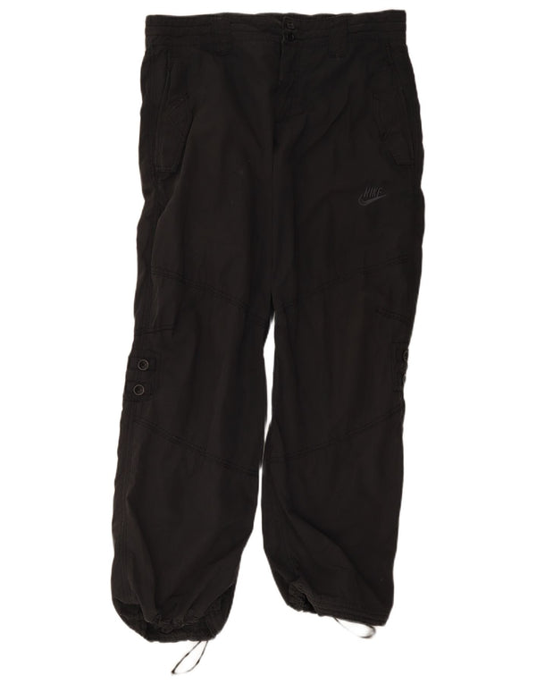 Nike Damen Joggers Cargohose UK 16 Large W34 L30 Schwarz Polyester