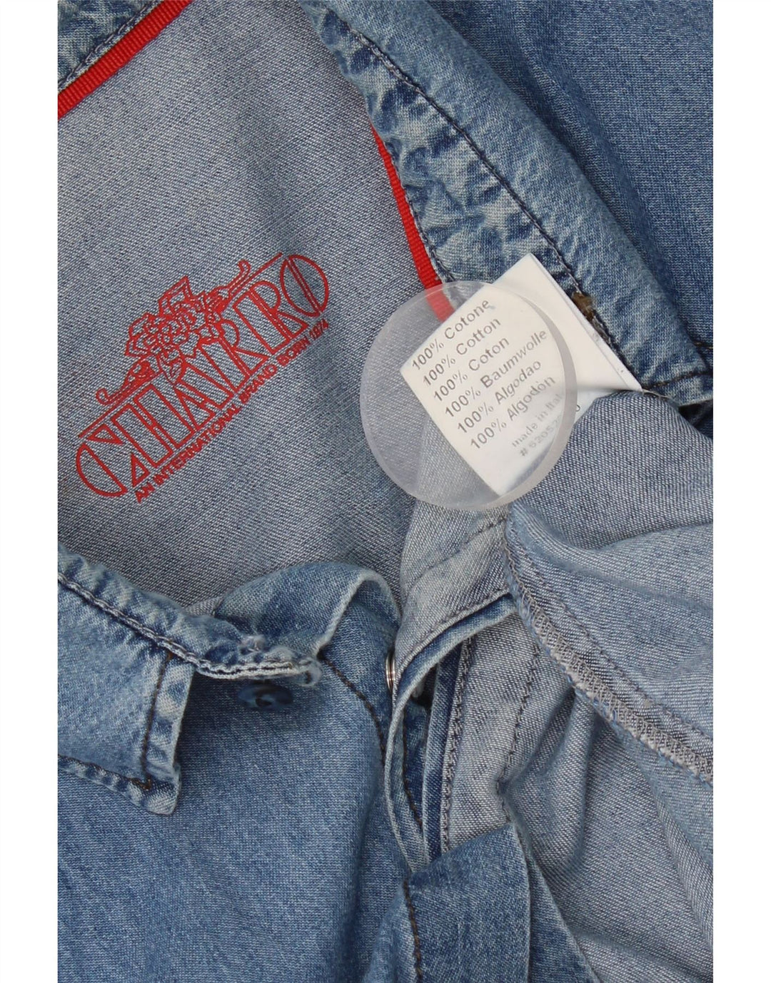 Charro Herren-Jeanshemd, große blaue Baumwolle