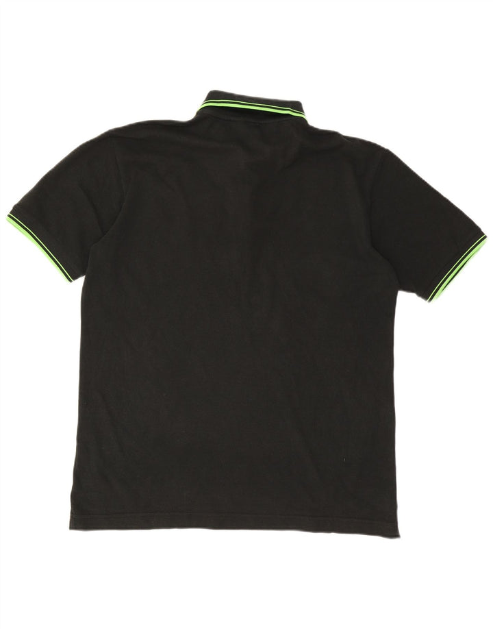 KAPPA Herren-Poloshirt, groß, schwarze Baumwolle