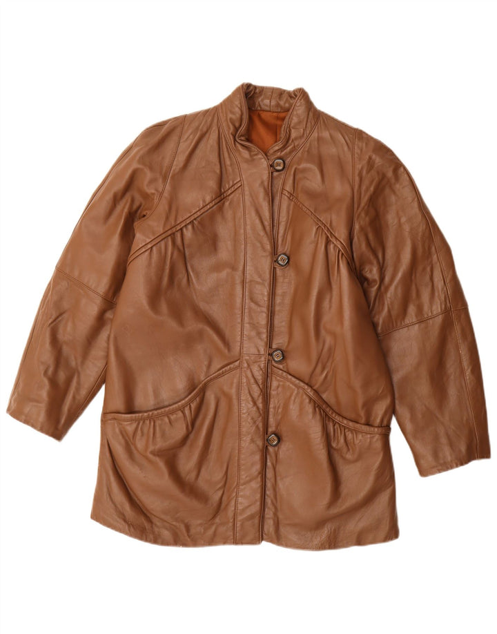 Vintage Damen Lederjacke IT 42 Mittelbraunes Leder