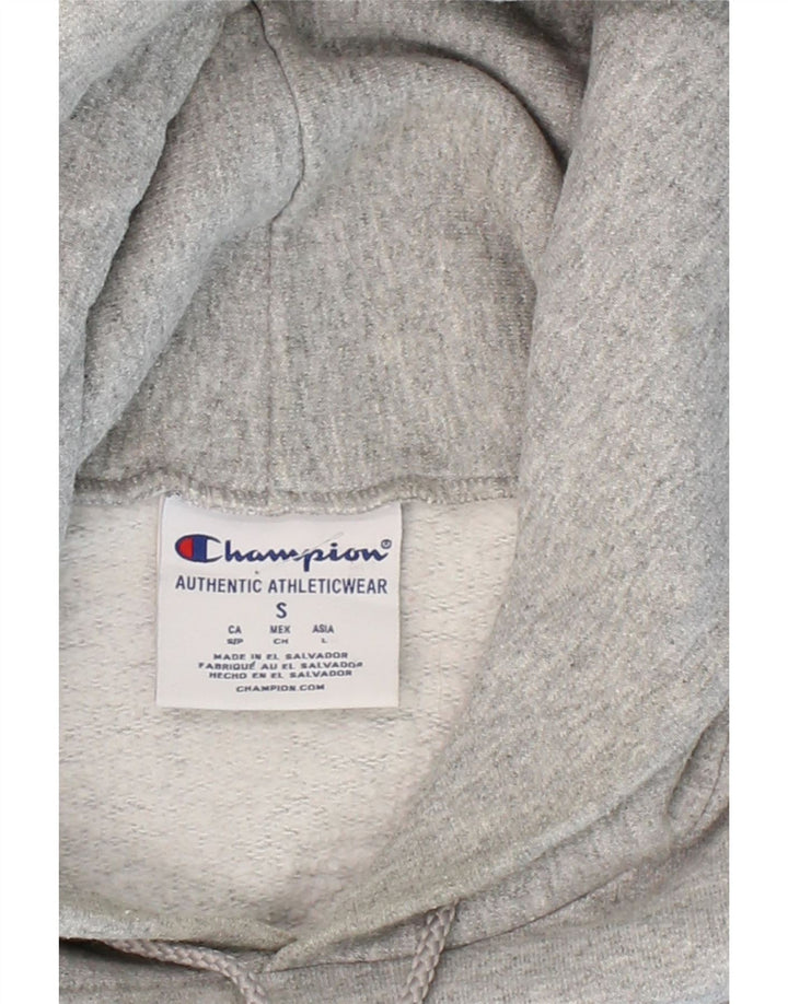 CHAMPION Mens Graphic Hoodie Jumper Small Grey Cotton Vintage Champion and Second-Hand Champion from Messina Hembry 
