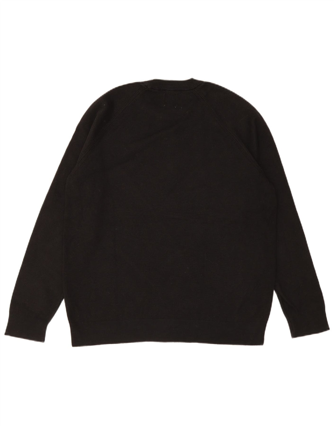 ZARA Herren-Pullover mit Rundhalsausschnitt, mittlere schwarze Baumwolle