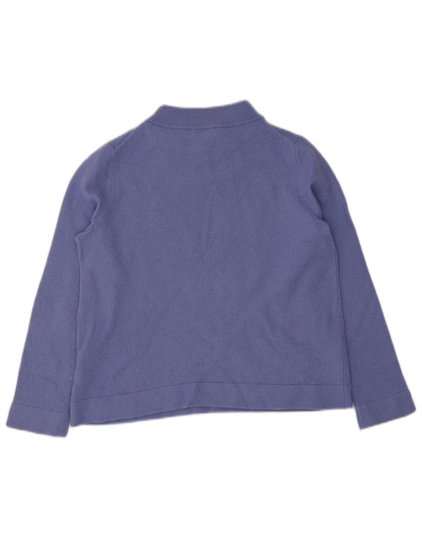 Hobbs Damen Crop Rollkragenpullover Pullover UK 14 Large Lila Merinowolle