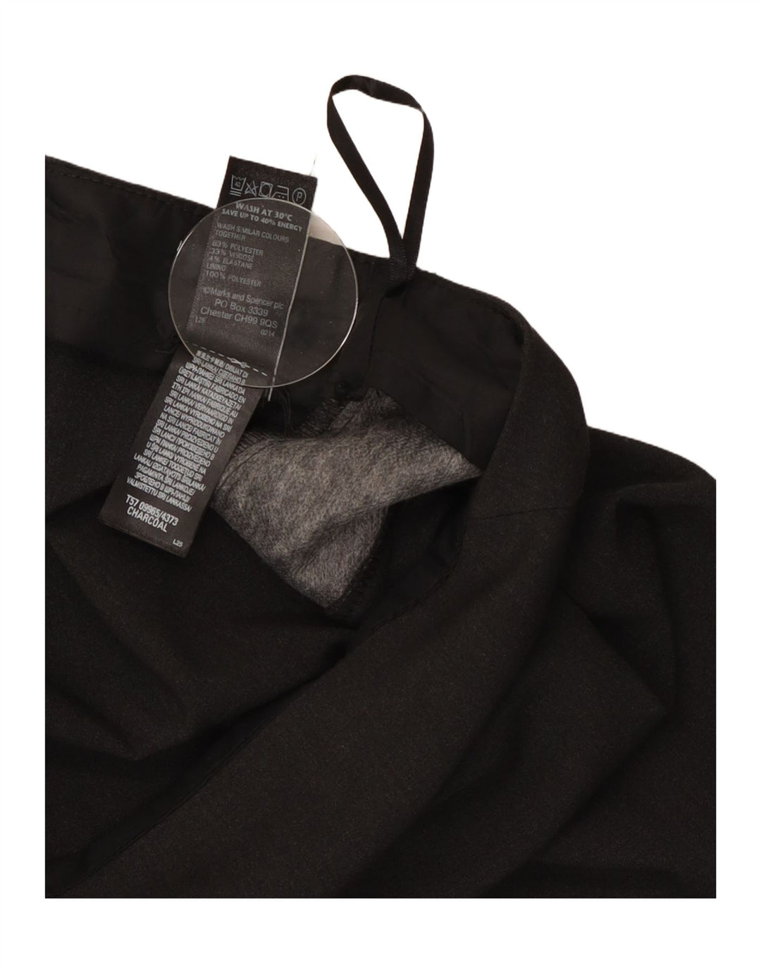 Marks & Spencer Damen Bleistiftrock UK 16 Large W34 Grau Polyester