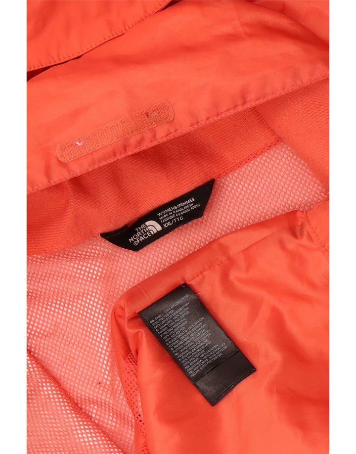 THE NORTH FACE Damen Regenjacke mit Kapuze UK 20 2XL Orange Nylon