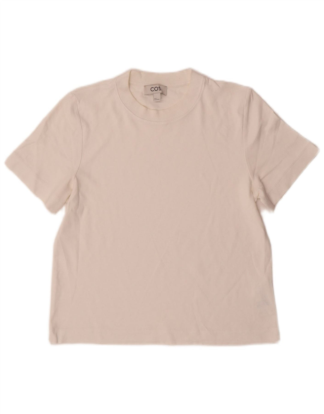 Cos Damen T-Shirt Top UK 10 Small Weiße Baumwolle
