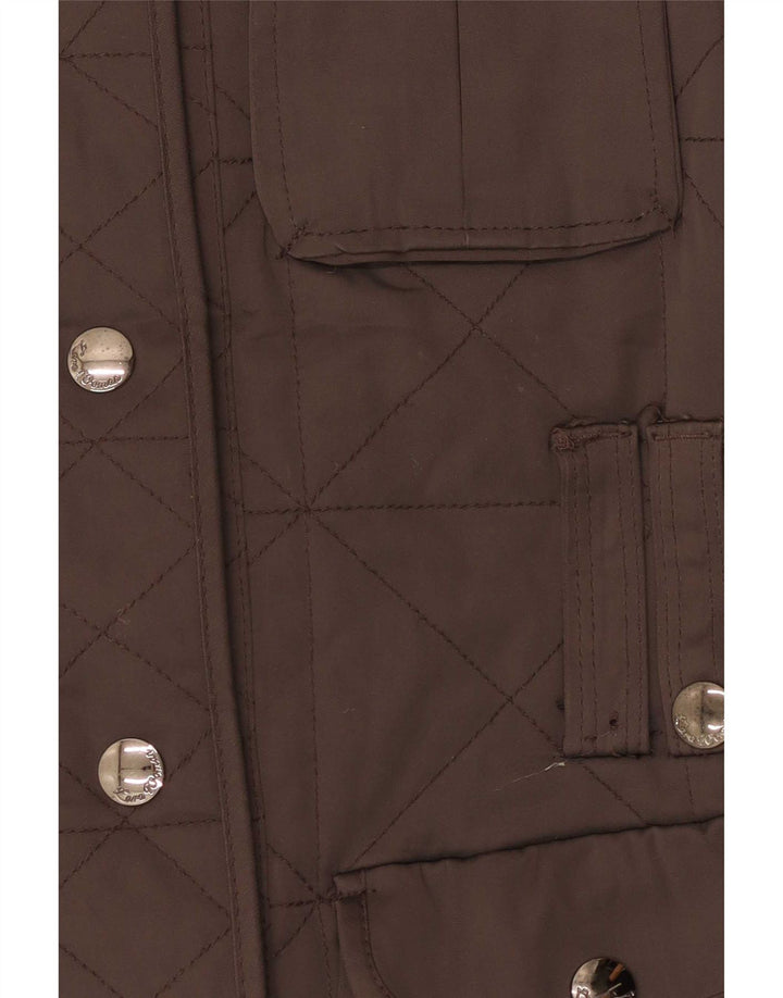 Zara Damen Steppjacke UK 12 Mittelbraunes Polyester