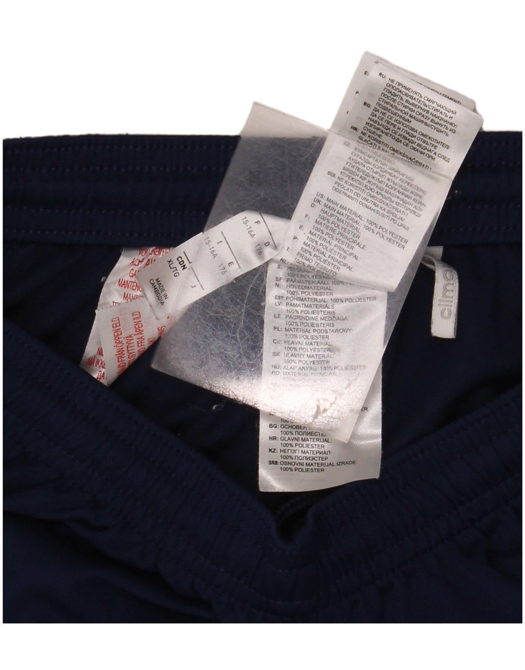 ADIDAS Jungen Climalite Sport Shorts 15-16 Jahre Marineblaues Polyester