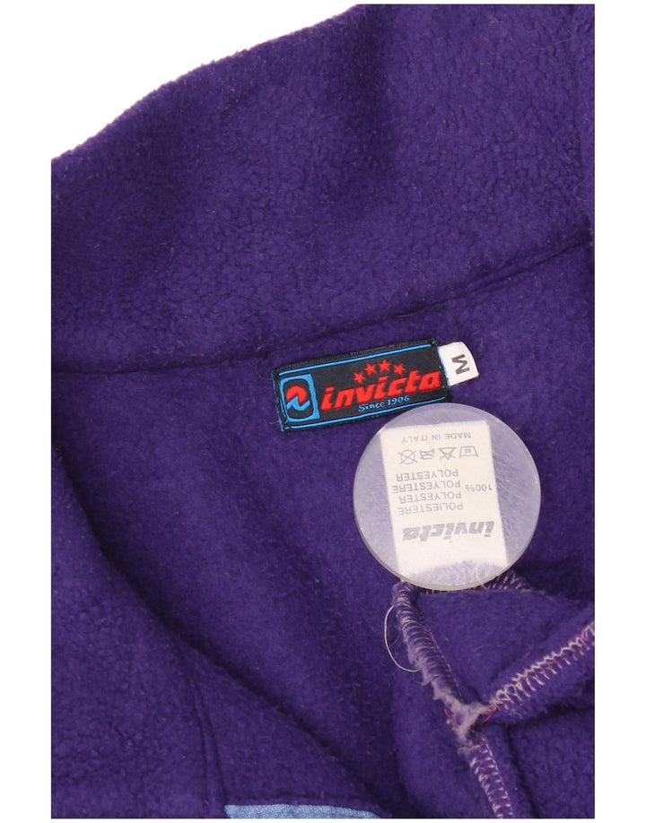 Invicta Herren-Fleecepullover mit Reißverschluss, lockerer Passform, mittelviolettes Polyester
