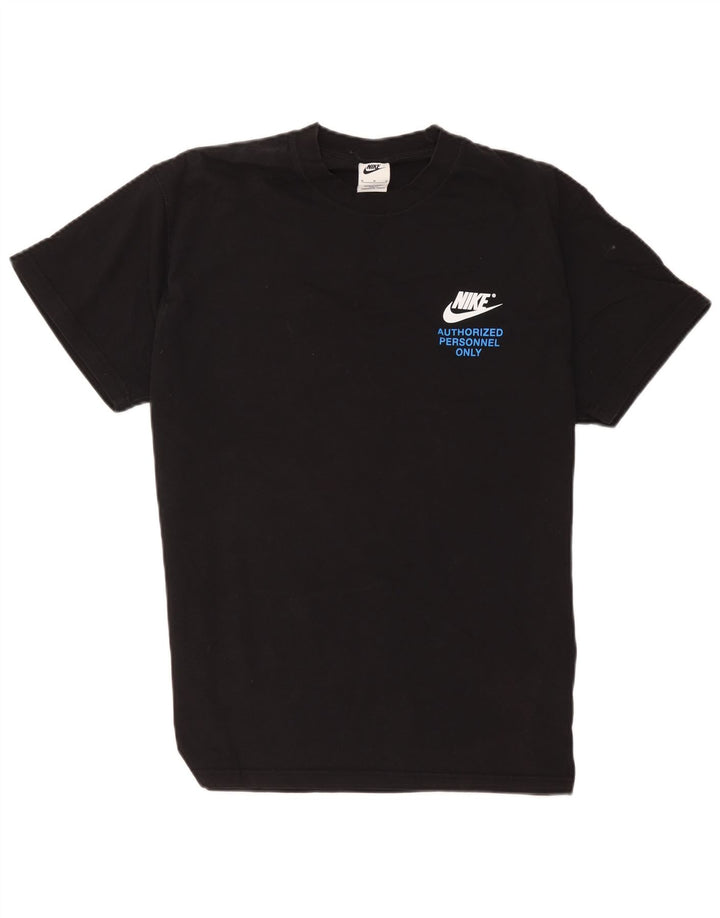 Nike Herren-T-Shirt mit Grafik, mittelgroß, schwarze Baumwolle