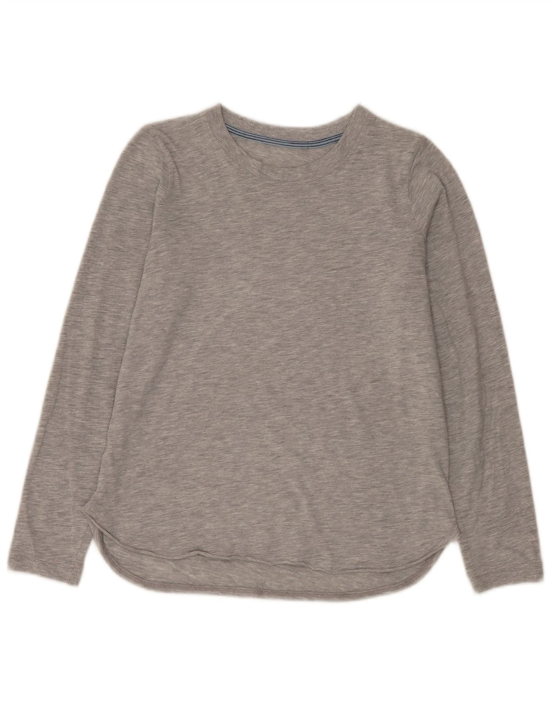 Vintage Damen Top Langarm UK 12 Mittelgrau meliert