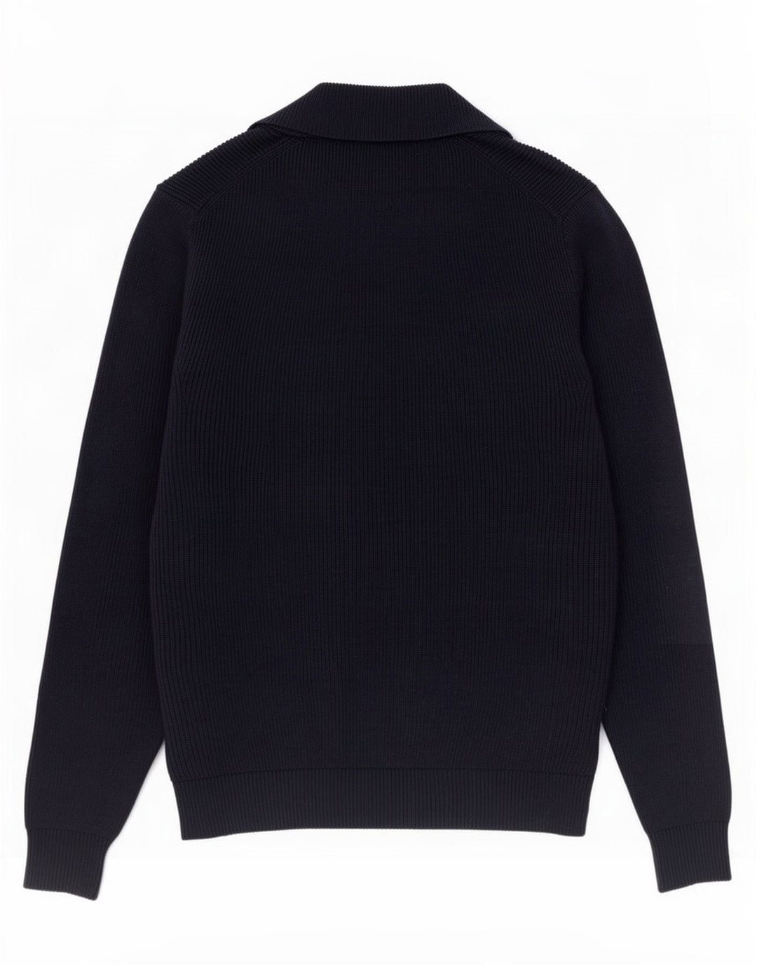 Marks & Spencer Herren-Pullover mit Reißverschluss am Hals, mittelblaues Polyester