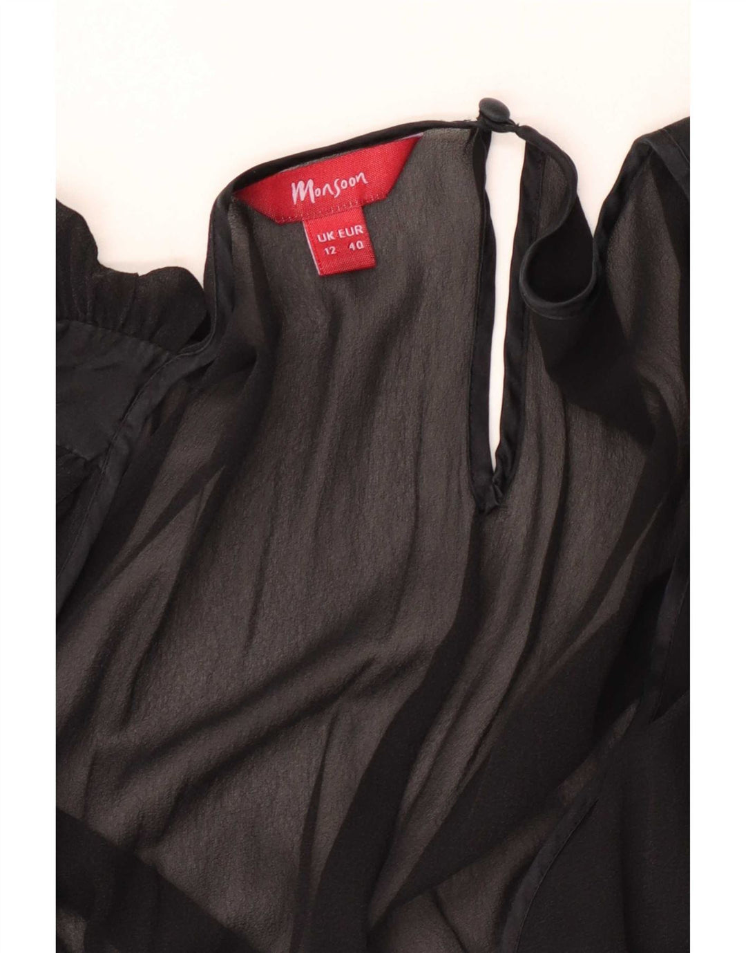 Monsoon Damen Empire-Kleid UK 12 Medium Schwarz