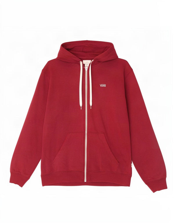 Vans Damen Zip Hoodie Pullover UK 16 Large Burgund Baumwolle