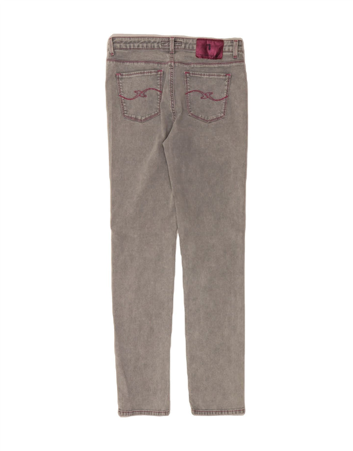 TRUSSARDI Womens Skinny Jeans IT 42 Medium W28 L30 Grey Polyester Vintage Trussardi and Second-Hand Trussardi from Messina Hembry 