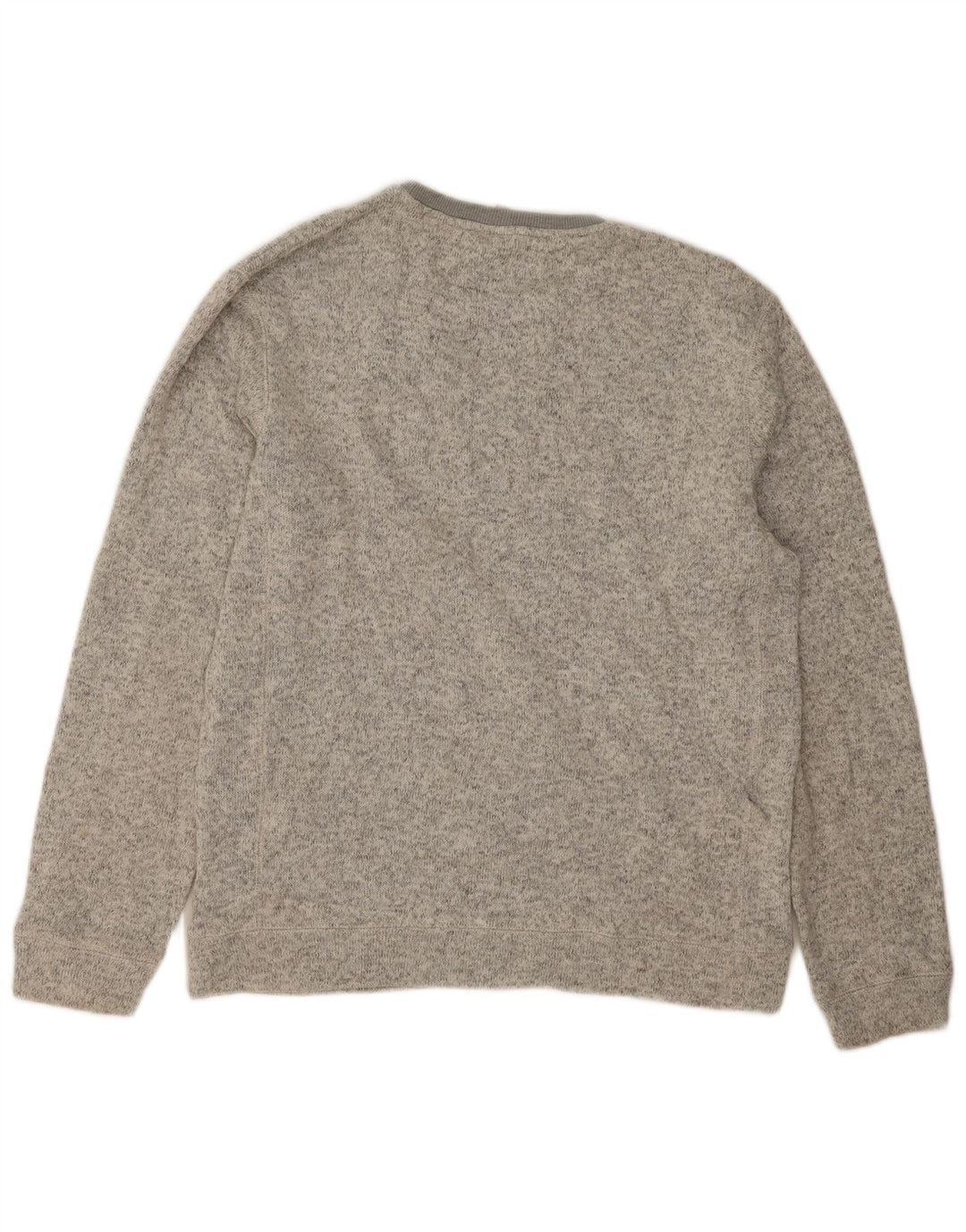 Quiksilver Herren-Sweatshirt-Pullover, großes, grau meliertes Polyester
