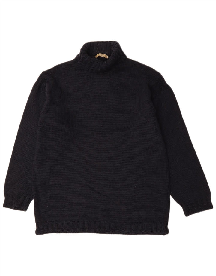 Marks & Spencer Herren-Rollkragenpullover aus mittelblauer Wolle