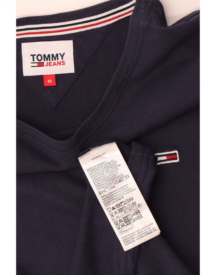 Tommy Hilfiger Herren-T-Shirt-Oberteil aus Baumwolle in mittlerem Marineblau