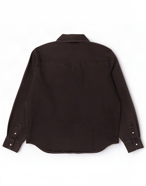 Levi's Damen Jeanshemd UK 18 XL Schwarz Baumwolle