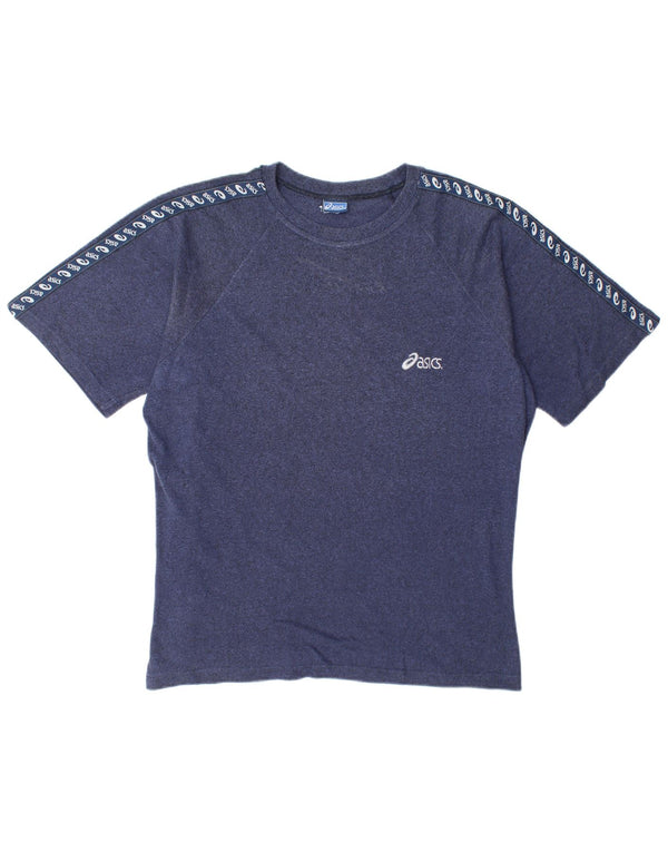 Asics Herren Grafik T-Shirt Top Large Marineblau