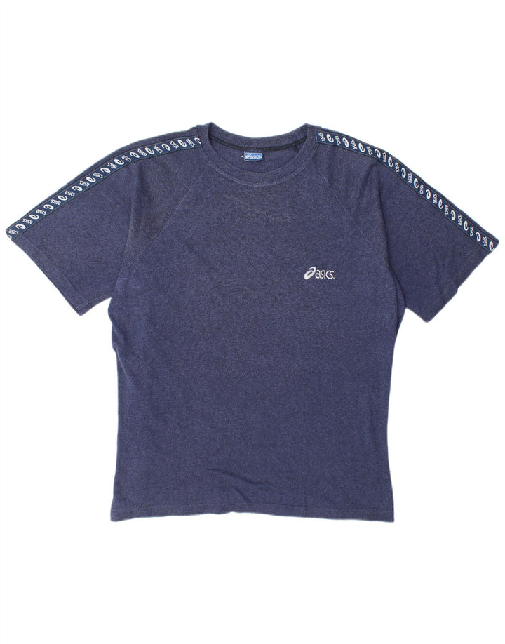 Asics Herren Grafik T-Shirt Top Large Marineblau