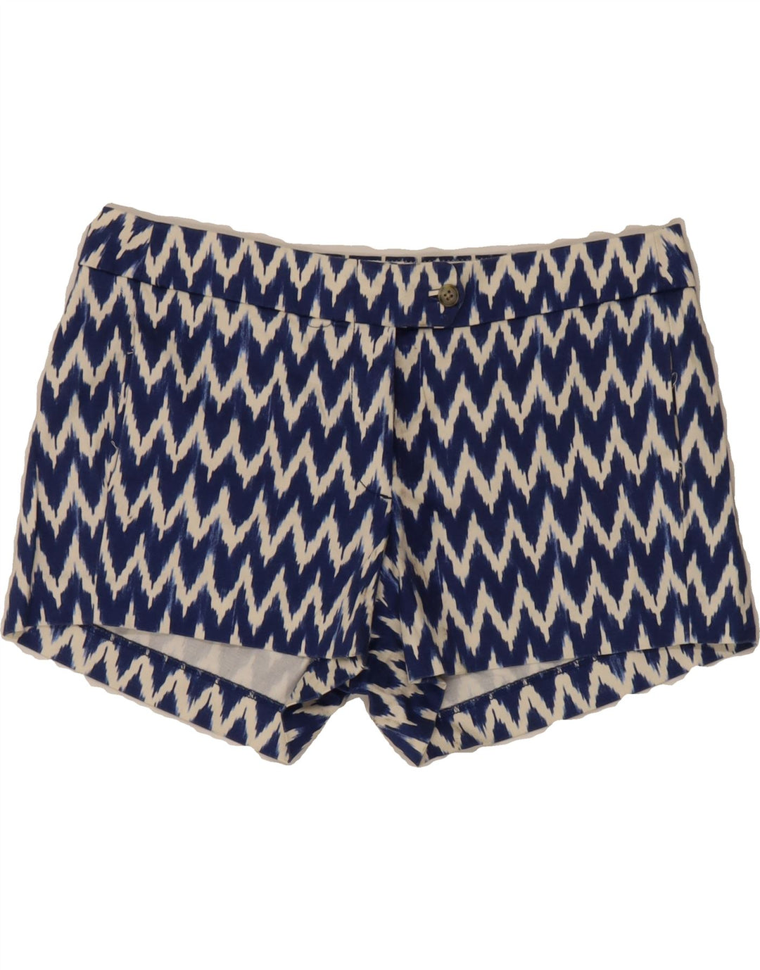 J. CREW Womens Chino Shorts US 8 Medium W34  Navy Blue Chevron Cotton Vintage J. Crew and Second-Hand J. Crew from Messina Hembry 