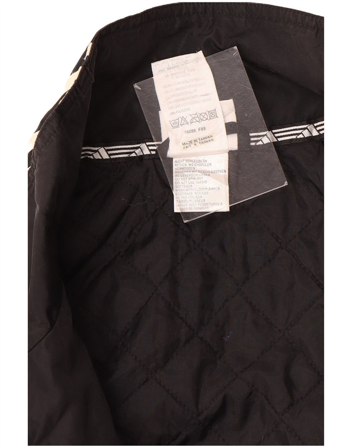 Adidas Herren-Trainingsanzugoberteil, UK-Größe 44/46, großes schwarzes Nylon