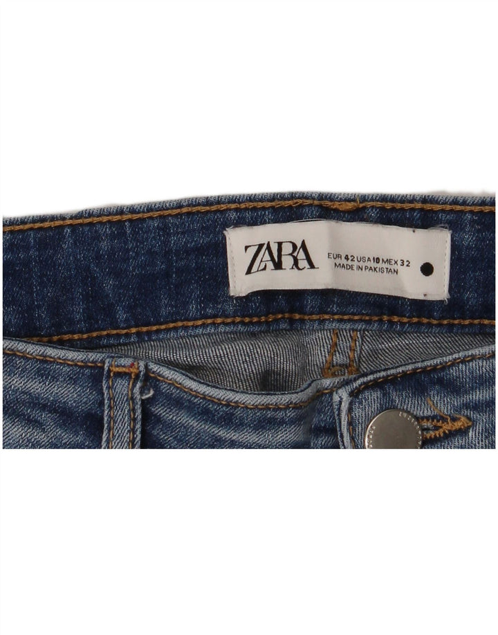 ZARA Damen Slim Jeans EU 42 Large W32 L28 Blau