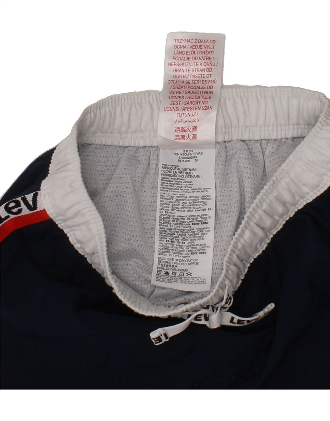 LEVI'S Boys Sport Shorts 8-9 Years  Navy Blue Polyester Vintage Levi's and Second-Hand Levi's from Messina Hembry 