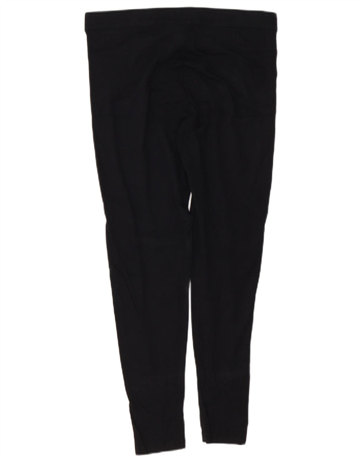 MARKS & SPENCER Damen-Leggings, UK 14, Größe L, schwarze Baumwolle