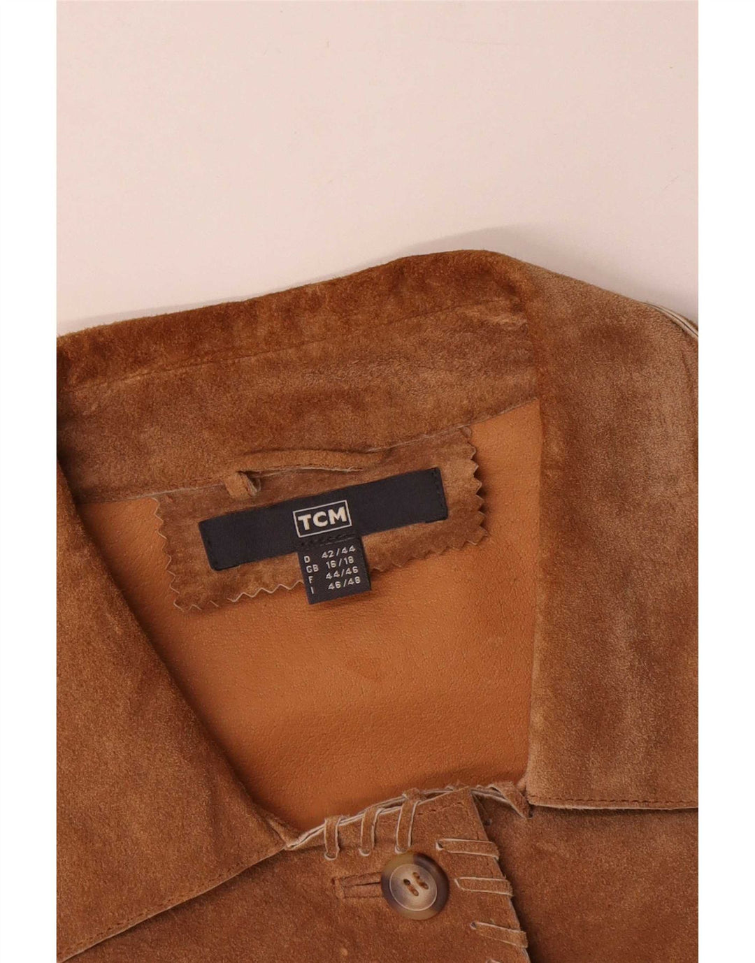 TCM Damen Wildlederjacke UK 16/18 Large Beige Leder