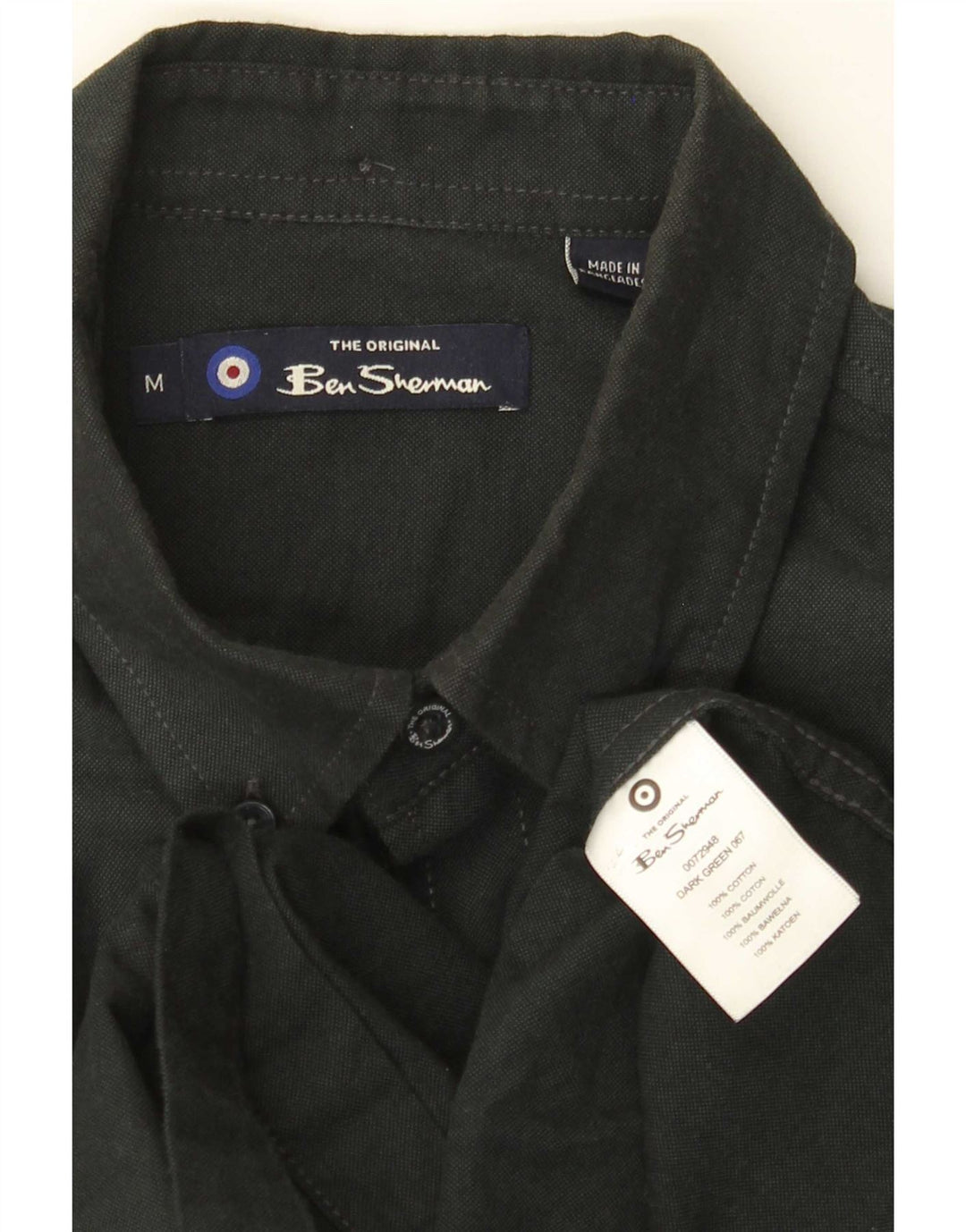 Ben Sherman Herrenhemd aus mittelgrüner Baumwolle