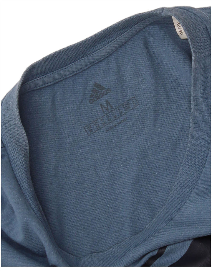 Adidas Herren Grafik T-Shirt Top Mittelblau