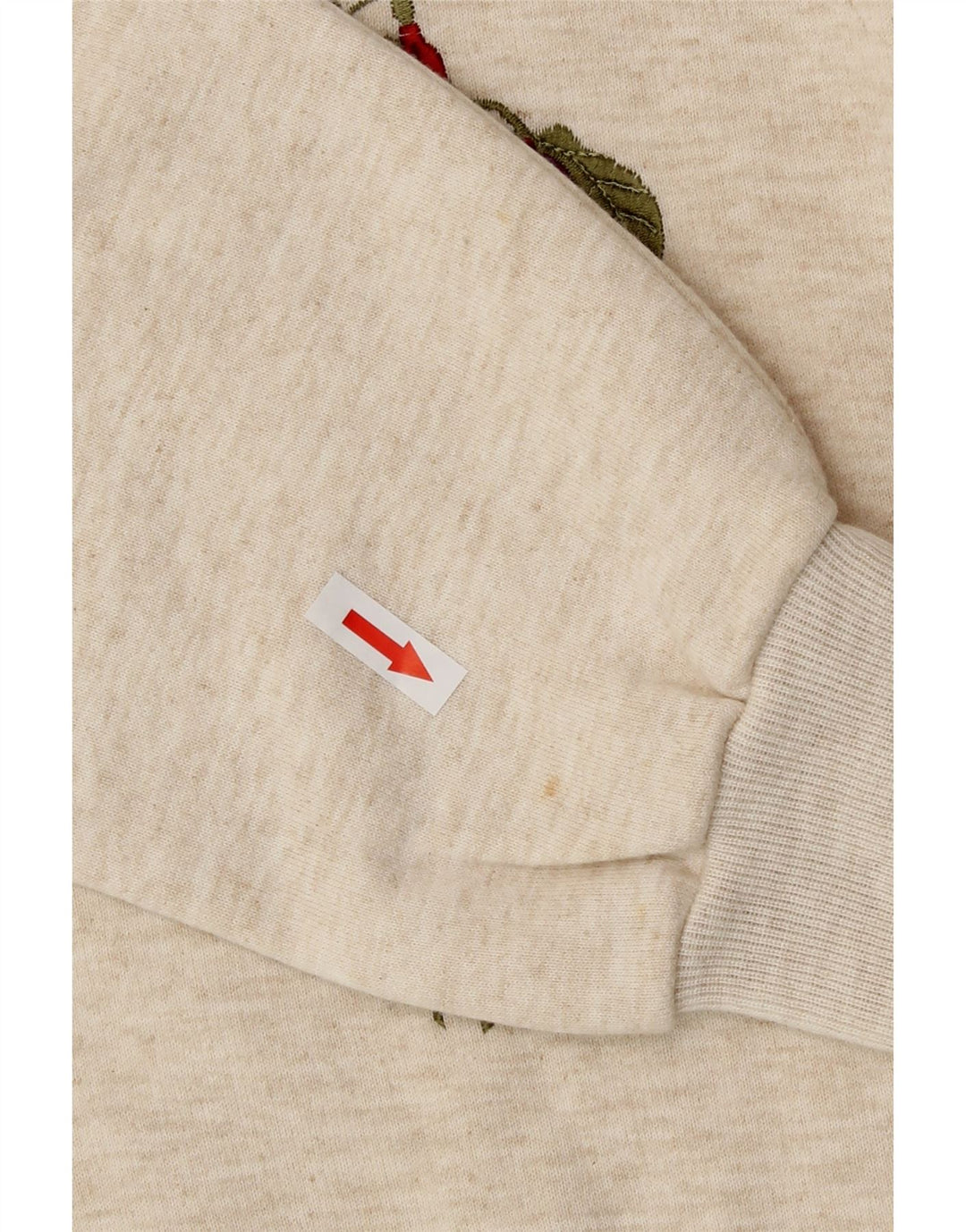 Oak Tree Damen-Sweatshirt in Übergröße, Gr. 10, Größe S, Beige, Blumenmuster