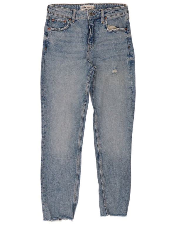 Zara Damen Slim Jeans EU 36 XS W26 L27 Blaue Baumwolle