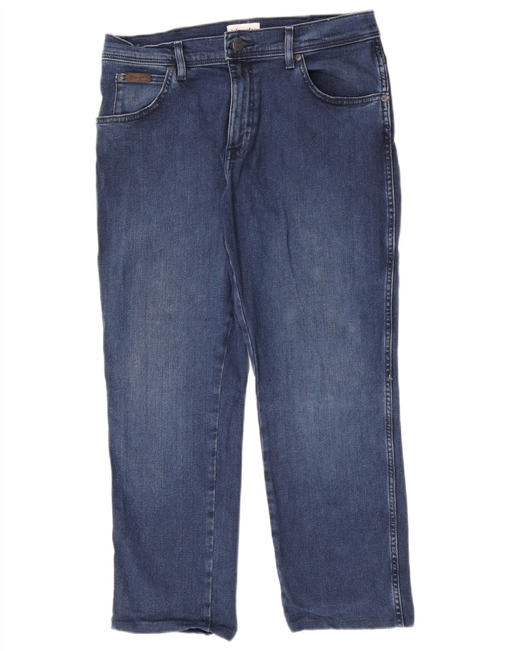 Wrangler Herren Texas Slim Jeans W32 L26 Marineblau Baumwolle