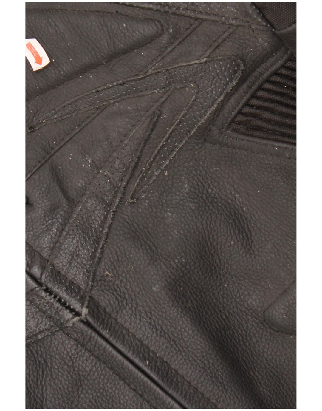 Probiker Herren-Motorrad-Leder-Bikerjacke, EU 50, großes schwarzes Leder