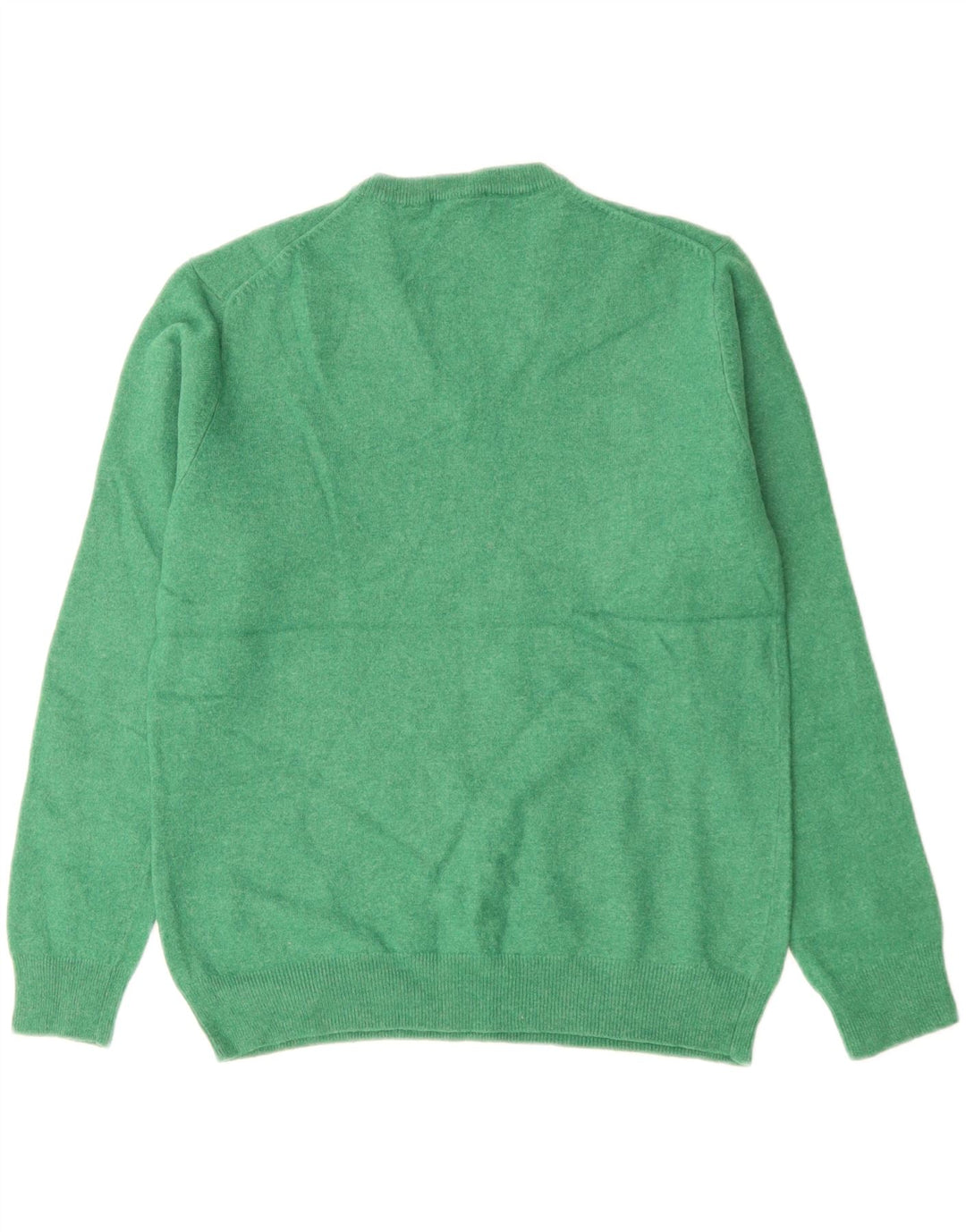 GANT Damen-Pullover mit V-Ausschnitt, UK 14, Größe L, grüne Lammwolle